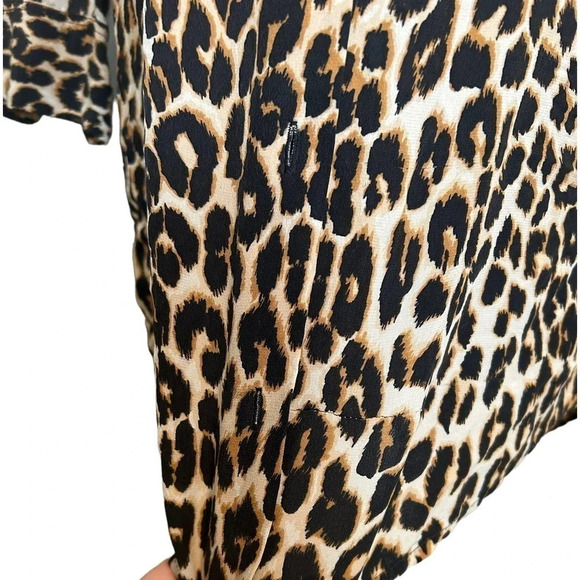 EQUIPTMENT Femme Slim Signature Silk Shirt Natural Leopard - Picture 10 of 10